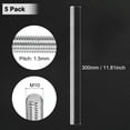 thumbnail image 3 of Uxcell Paquete de 5 Varillas Roscadas Completamente, M10x300mm Barra de Rosca Derecha de Acero Inoxidable 304, 3 of 7