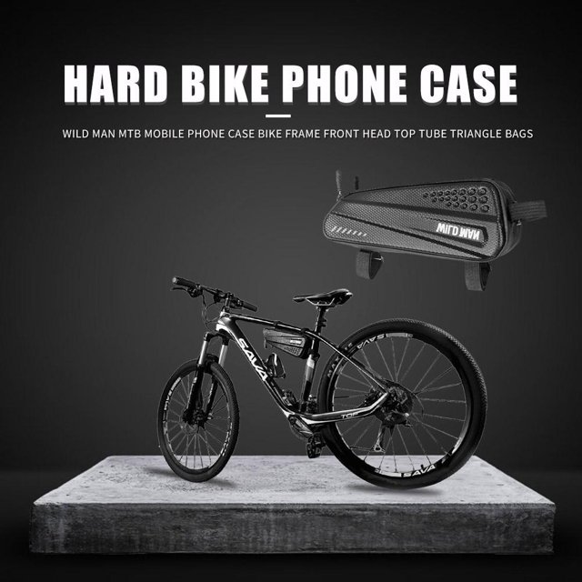 Bolsa Para Bicicleta Bolsa Para Bicicleta Bicicleta WILD MAN Bolsas rígidas para bicicleta Teléfono Cuadro de bicicleta Tubo superior delantero Triángulo Bolsa
