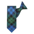 thumbnail image 2 of Jacob Alexander Boys' Royal Tartans Plaid Black Watch 14-inch Clip-On Neck Tie - Blue Green, 2 of 7