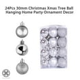 thumbnail image 3 of Luxtrada 72pcs(30mm)(1.6inch) Plastic Christmas Ball Ornaments Decorative Xmas Balls Baubles Set, Christmas Balls Shatterproof for Holiday Wedding Christmas Decor (Silver), 3 of 10
