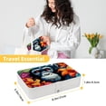 thumbnail image 5 of Monkey Elegant PU Leather Jewelry Organizer Box with Removable Compartment - Portable Earring Organizer, 5 of 6