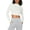 White, variant on Women's Basic Long Sleeve Round Neck Crop Top T Shirts