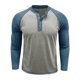 thumbnail image 4 of pstuiky mangas largas para hombre, Camisa informal de manga larga raglán con botones y parches lisos para hombre salir tops xxxl, 4 of 6