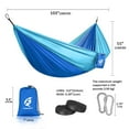 thumbnail image 3 of QUANFENG QF Hammock Portable Single Camping Hammock, Support 330lbs, Sapphire Blue/Sky Blue (103" x 55"), 3 of 7