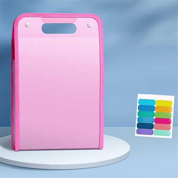 Carpeta de archivos tipo acordeón, 13 bolsillos con etiquetas, organizador portátil de documentos y recibos para archivos A4, carpeta expandible impermeable para mochila escolar.