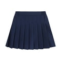 thumbnail image 2 of Girls Solid Color Pleated Skirt, Korean Style School Uniform Skirt with Anti-Slip Lining, Casual High Waist Skirt for Teen Girls Daily Wear Navy 100, 2 of 3