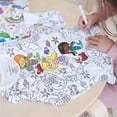 thumbnail image 6 of WIBACKER 2-7T Funny DIY Hand Mermaid Painted Pajamas Set for Little Girls You Can Color With Markers, 6 of 9