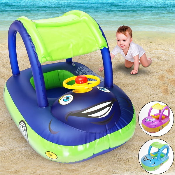 Details about   Pool Trainer 6-24 Months Baby Infant Waist Float w/ Canopy Swimming Ring 