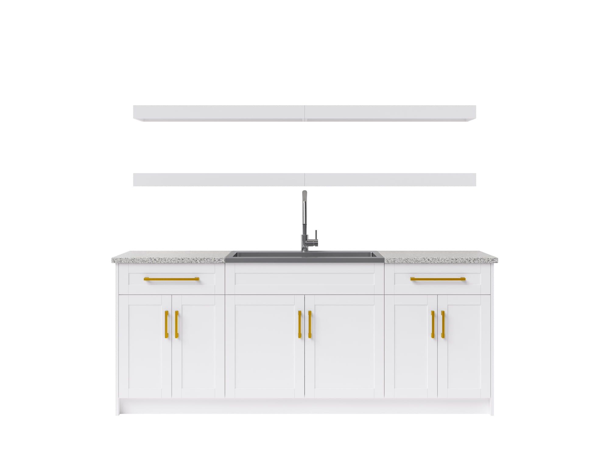 Home Wet Bar 11Piece 24 in. Set with Contemporary Brushed