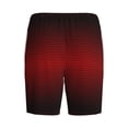 thumbnail image 4 of Rocae Red Geometric for Men's Soft Sleep Pajama Shorts, Waistband and Pockets, 4 of 9