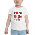 thumbnail image 2 of I Love My Little Sister Cute Toddler T Shirts for Boys Girls (White, 3T), 2 of 5