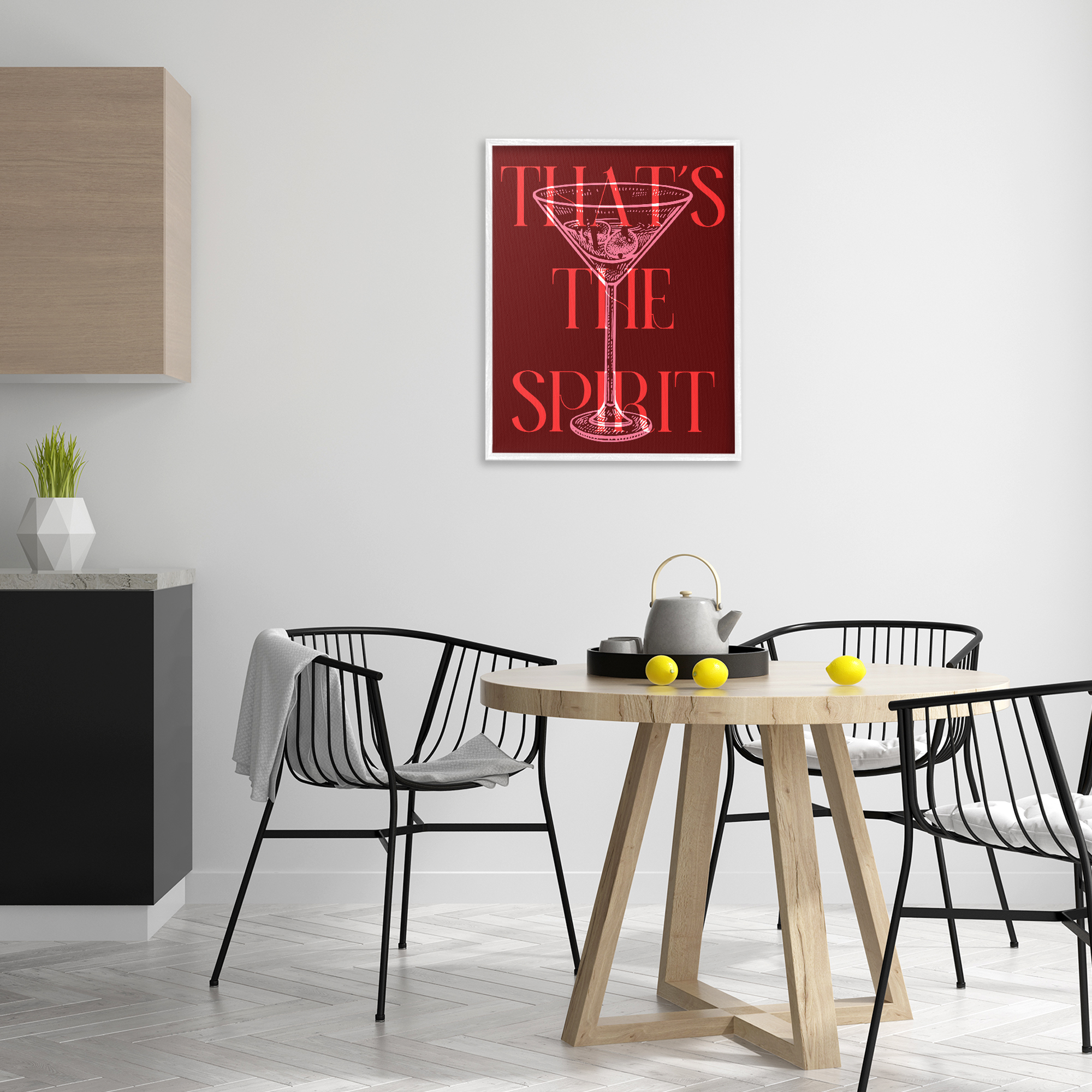 Stupell Industries That's The Spirit Martini Food & Beverage Painting White Framed Art Print Wall Art, 24 x 30
