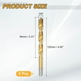 thumbnail image 2 of 6pcs Titanium Twist Drill Bit 3/8" Drilling Dia High Speed Steel Drills for Hardened Metal, Stainless Steel, Cast Iron, Wood, Plastic, 2 of 6