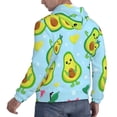 thumbnail image 6 of Picia Cartoon Avocado Pattern Casual Men's Hoodie - Lightweight Hooded Sweatshirt with Kangaroo Pocket, Comfortable Pullover for Everyday, Travel-3X-Large, 6 of 7