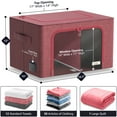 thumbnail image 4 of Sorbus Storage Bin with Dividers, Stackable & Foldable with Window & Handles for Linens & Clothes, 4 of 4
