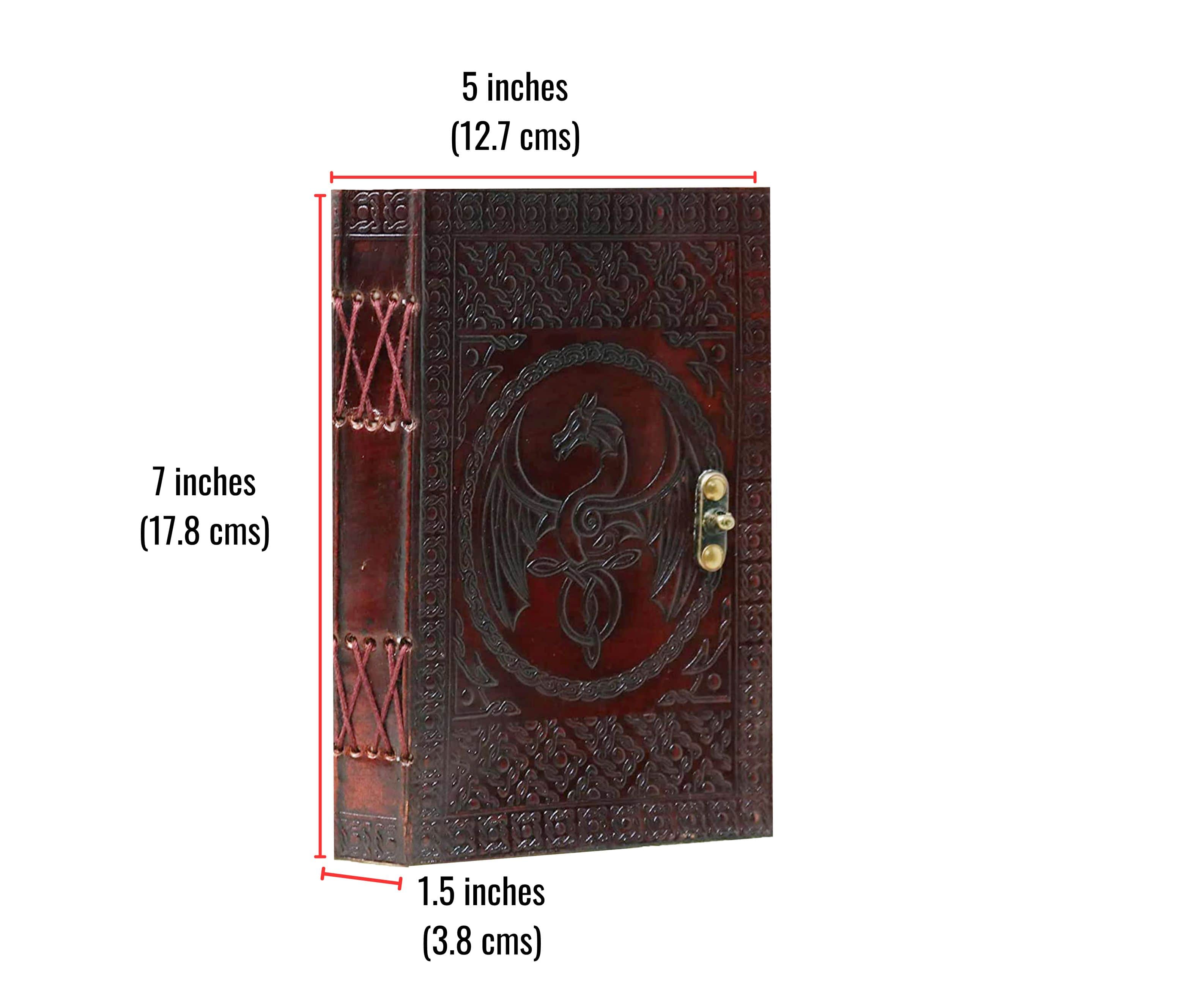Jaald 18 cm Dragon Book of Shadows Leather Diary Journal Sketchbook