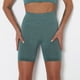 thumbnail image 3 of Mallas de levantamiento para yoga, entrenamiento, running y fitness, pantalones cortos verdes de secado rápido, talla L Pantalones cortos deportivos de cintura alta para mujer, 3 of 6