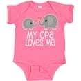 thumbnail image 3 of Inktastic My Opa Loves Me Elephant Boys or Girls Baby Bodysuit, 3 of 5