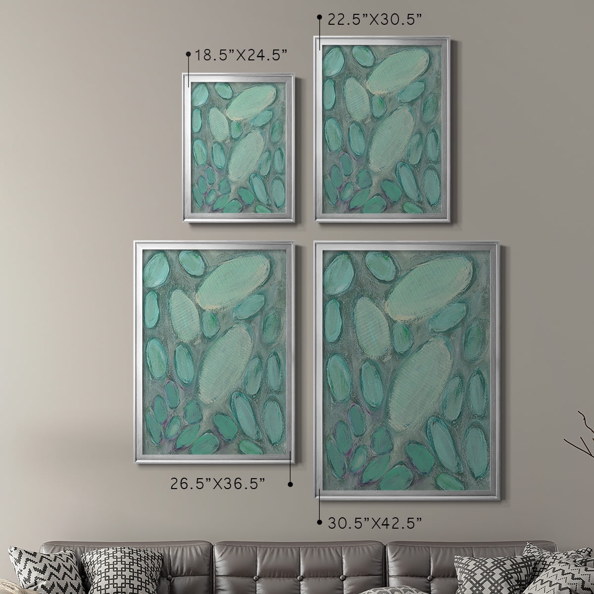 Blue Orbs II Premium Framed Print, in Gold, Black, or Silver - Ready to Hang