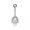 Silver E, variant on 1Pc Belly Ring Navel Ring Bell Button Ring Flower Shape for Women US-Silver E