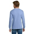 thumbnail image 3 of Gildan Heavy Cotton Men's Long Sleeve T-Shirt, Comfortable, Crewneck Classic Fit, Carolina Blue, XL, 3 of 5
