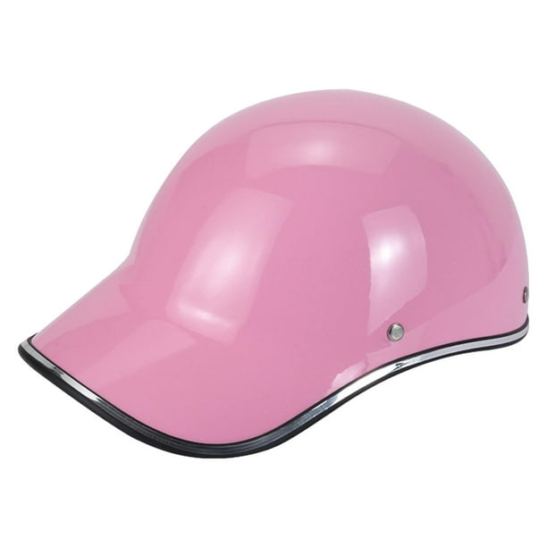 Casco de motocicleta, casco de bicicleta, casco de media cara abierto, cómodo y transpirable. Rosa