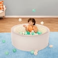 thumbnail image 4 of Battat Bag of Balls Neutral Cozy Colors 100 Plastic Play Balls for Ball Pit with Reusable Storage Bag for 12 Months, 4 of 8