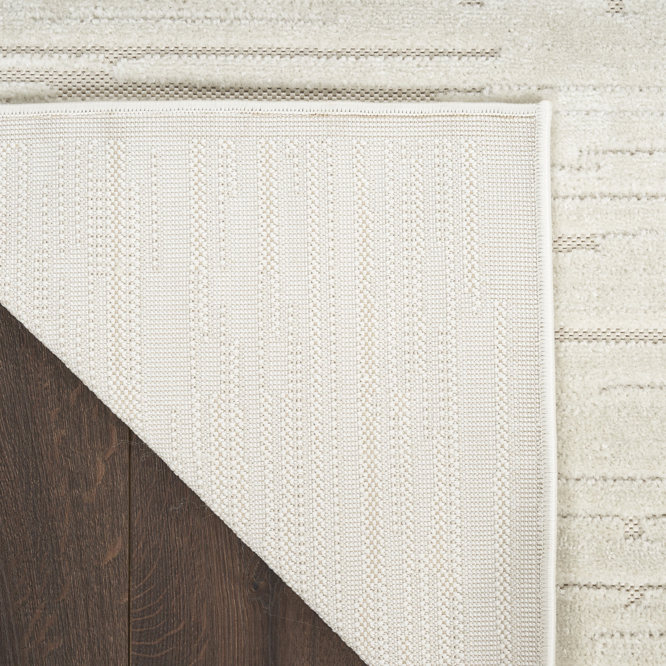 Nourison Care Free 2' x 6' Beige Modern Indoor Rug