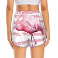 thumbnail image 2 of Lsque Flamingo Printed Women's Running Shorts with Liner Pockets,Elastic Quick Dry Workout Athletic Gym Yoga Shorts,Womens High Waist Shorts-, 2 of 9