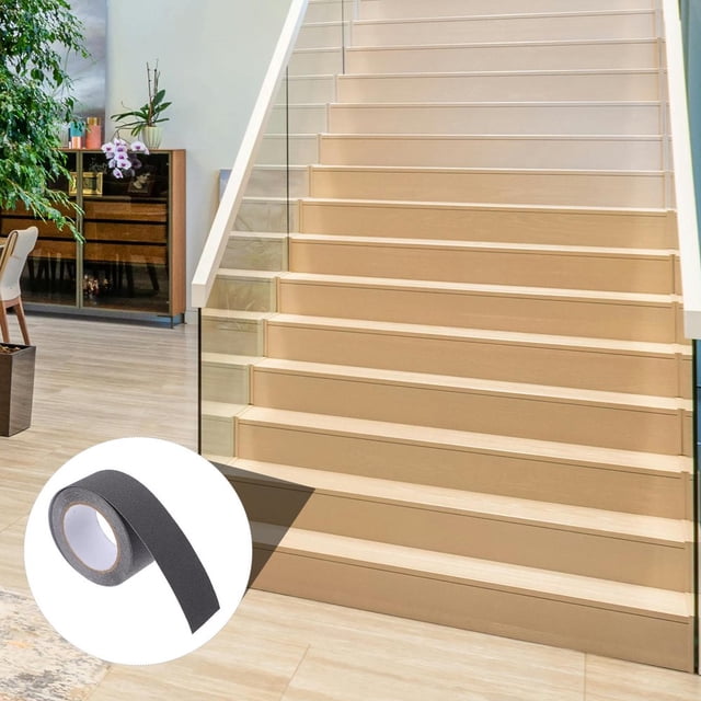 LEEYNEER 1 Roll Outdoor Anti Slip Step Strip Outdoor Non Slip Ramp Tread Anti Slip Stair Tread Outdoor Anti Slip Stair Tread Stair Pad For Wooden Stairs