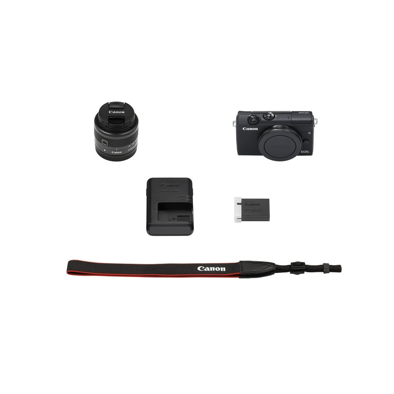Canon EOS M200 DSLR - 24.1 MP, 4K, 3x zoom, EF-M 15-45mm Lens, Wi