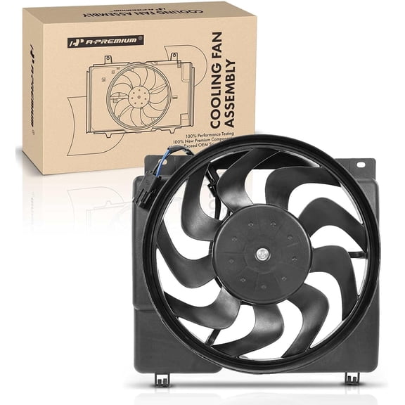 A-Premium Engine Radiator Cooling Fan Assembly Compatible with Jeep Cherokee 1987-2001, Comanche 1987-1992, Wagoneer 1987-1990, 4.0L