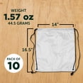 thumbnail image 5 of Drawstring Backpacks Set of 10, Bulk Pack - Water Resistant, Perfect for Gym, Camping, Beach, Outdoor Sports - White, 5 of 5