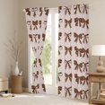 thumbnail image 3 of Manfei Brown Bowtie Blackout Curtains,Fashion Bowknot Window Curtains Pack of 2 (38x45 Each), 3 of 6