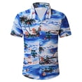 thumbnail image 4 of XIAONU Men's Tropical Print Button Down Shirt Short Sleeve Casual Hawaiian Beach Vacation Breathable Shirt, 4 of 4