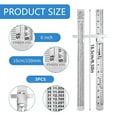 thumbnail image 5 of 6pcs Stainless Machinist Ruler Pocket Ruler 6Inch Metric Scale Ruler, 5 of 10