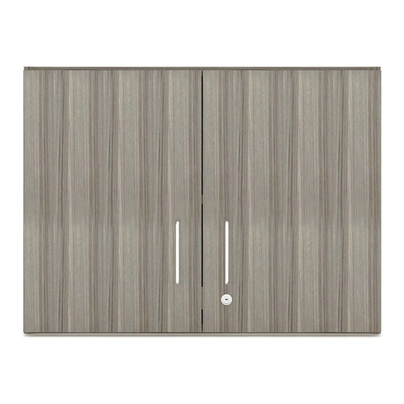 Tot Mate 22.5" 2-Level Contemporary Wood Composite Wall Cabinet in Gray