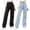 Black, variant on JJHGVB Wide Leg Jeans Denim Trousers Pants with Pockets Jeans for Women palazzo pants Loose Long Trousers Long Casual Pants Denim Pants Straight Denim Jeans High Waisted Denim Pants Black L