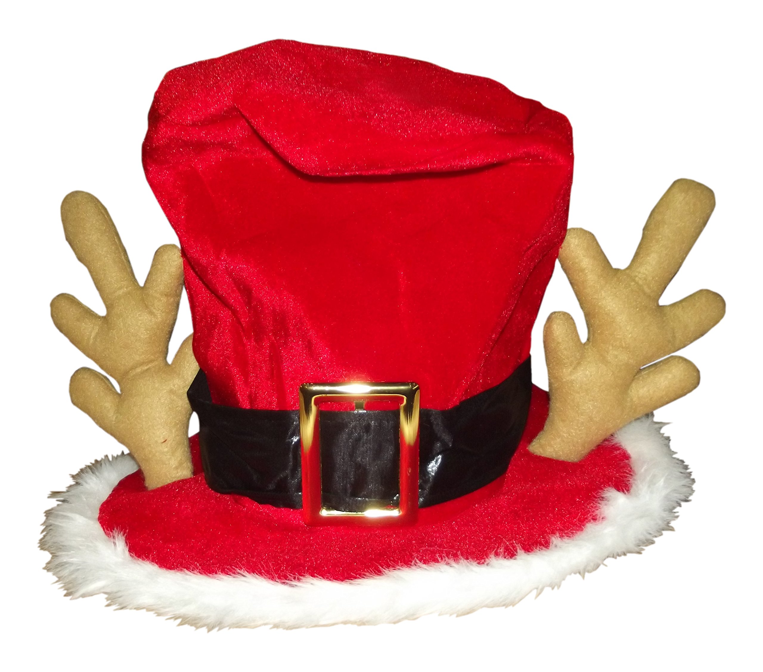 HOLIDAY MAD HATTER CHRISTMAS HAT WITH ANTLERS - Walmart.com - Walmart.com