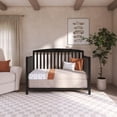 thumbnail image 6 of Nursery Bundle, Dream On Me Odelle 5 in 1 Crib in Matte Black and Crib & Toddler Mattress Bundle, 6 of 9