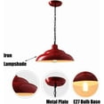 thumbnail image 7 of Retro Red Metal Pendant Light for Dining Room, Vintage Industrial Style Iron Pendant Lamp, American Farmhouse Pendant Lighting, Minimalist Rustic Pendant Light Fixture for Kitchen Island, 7 of 7
