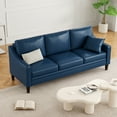 thumbnail image 2 of 78.75'' Slipcovered Faux Leather Sofa, 2 of 9