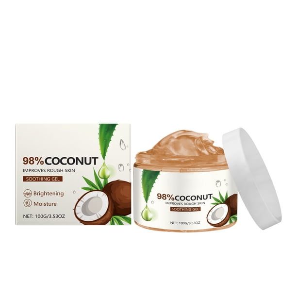 Crema hidratante, crema hidratante de coco, gel hidratante y hidratante, esencia facial hidratante, reparadora y alivia la picazón después de las quemaduras solares, gel hidratante facial de 100 g.