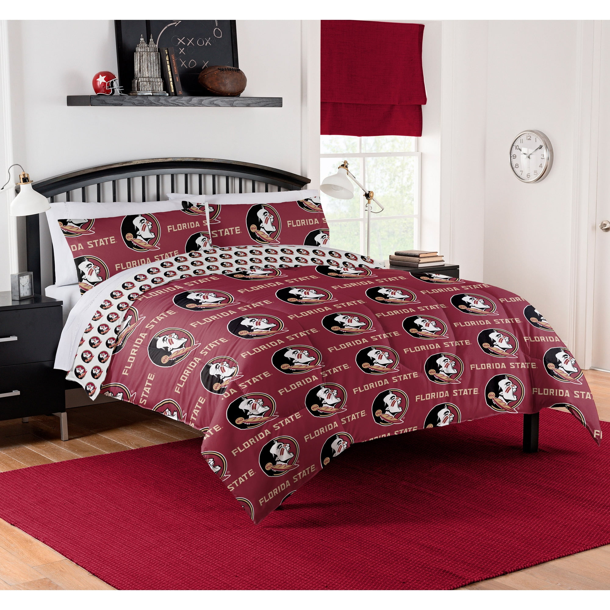 Queen Size Comforter & Sheet Set Alabama Crimson Tide NCAA Bedding Polyester NEW 