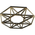 thumbnail image 2 of 18"OD x 7"ID x 1/2"P Guardian Architectural Grade PVC Pierced Ceiling Medallion, Antiqued Brass, 2 of 10