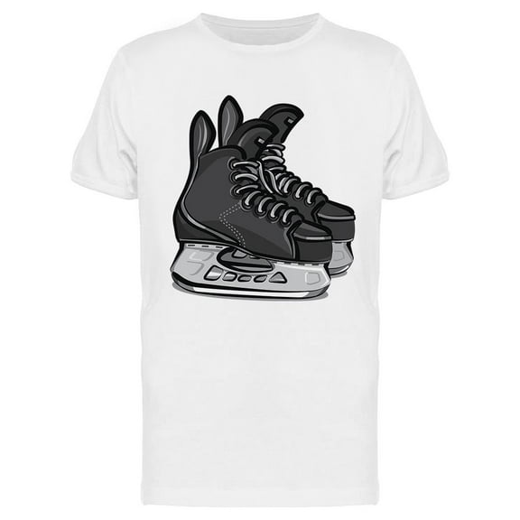 Hockey Skates Design T-Shirt Men -Image by Shutterstock, Male 3X-Large