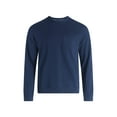 thumbnail image 3 of Free Assembly Men's Fleece Crewneck Sweatshirt with Long Sleeves, Sizes XS-3XL, 3 of 5
