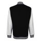 thumbnail image 2 of FDM - Chaqueta Béisbol/Universidad USA/ Rugby Unisex Hombre/Mujer (Blanco/Negro), 2 of 2