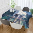 thumbnail image 5 of Qxltty White Unicorn Square Tablecloth 60×90in Thick Wrinkle Resistant Heat Proof Durable Table Cover for Dining Table, 5 of 9