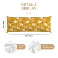 thumbnail image 2 of Naloa Daisies Flowers Super Soft 20x60 Body Pillow Case,Long Side Hidden Zipper（PILLOWS ARE NOT INCLUDED）, 2 of 6